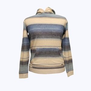 Quicksilver Blue Cream Stripe Hoddie